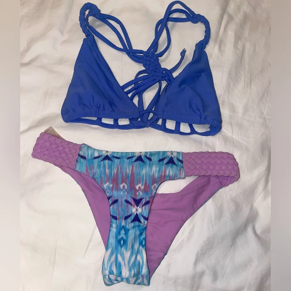 Beach Babe Swimswear Purple Set XS - Picture 6 of 6